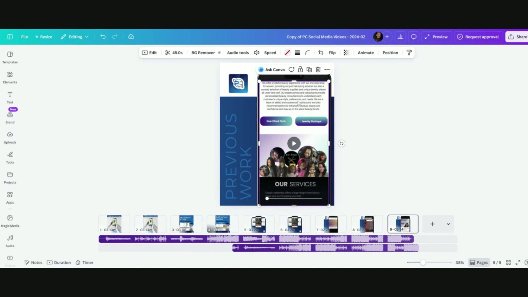Show Off Previous Work (Sites & Pages)